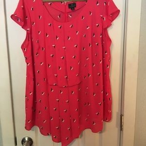 EUC pink Worthington top. 1X